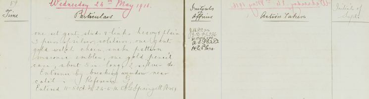 Copy of message from St. Albans City Police, housebreaking (continued from 057)
