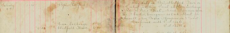 Served summons upon George F Carter, Greengrocer, for assault upon Bessie Thompson