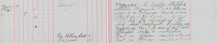 Proceeded to Bishop's Stortford recieved balance of pay, attended the funeral of the late Sgt Beckwith, attended drill and instruction