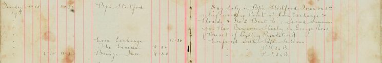 Served summons upon Rev Benjamin Stanley, (breach of lighting regulations)