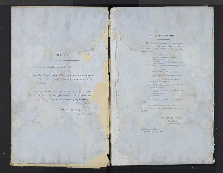 Pages 000b Note - General order