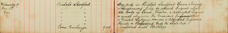 Summoned Jury to attend Inquest upon the Body of Issac Wooler and attended Inquest