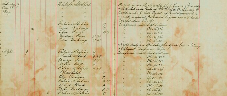 Inspected the sale books of Mr H O Lee, H Sparrow and F Handscombe J Sell re Sale of Arms and Ammunition