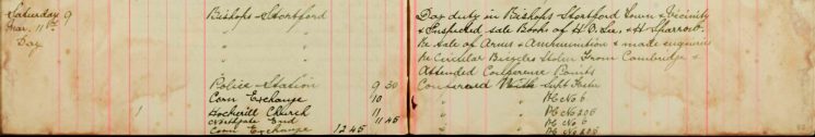 Inspected Sale books Of Mr H O Lee and H Sparrow Re Arms and Ammunitions, made enquiries re circular bicycles stolen from Cambridge