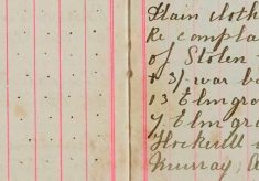 Plain clothes duty in Bishop's Stortford re complaint received of stolen fruit, reported William Webb and Archie Hayward  stealing fruit property of the Rev Murray Aynsley