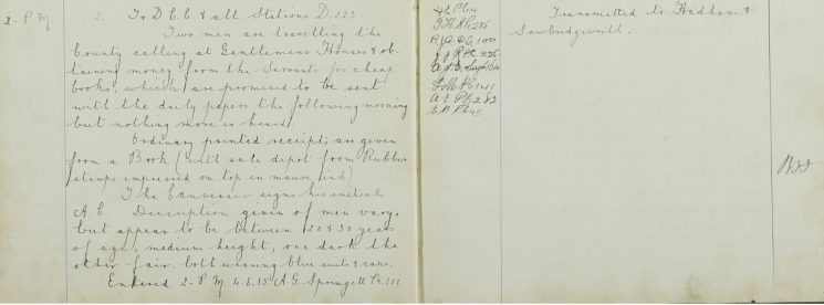 Obtaining money from servants of gentleman's houses