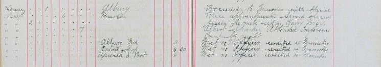 Proceeded to Measden with Special Police appointments, served special pigeon permits upon Harry Bray