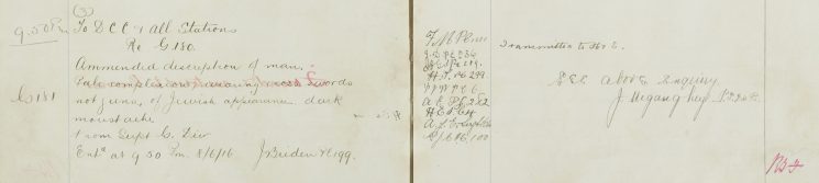 All Stations Re G180 Amended description of man (see 081)
