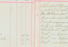 Recieved report of six ferrets Stolen from a shed at Furneaux Pelham Hall, property of Frederick Scrutton