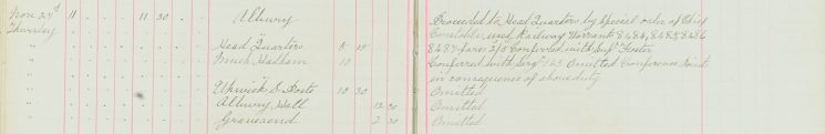 Proceeded to Headquarters by Special Order of Chief Constable,