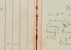 Report submitted to Supt against Percy Wm Saunders, Gardner, Gt. Hallingbury, Essex for breach of  Lights(Vehicle)Order