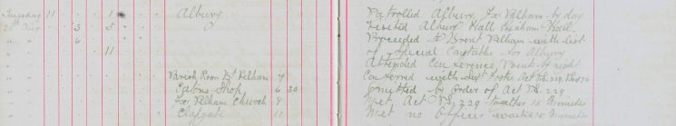 Proceeded to Brent Pelham with list of Official Constables for Albury