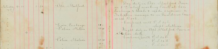 Made enquiries re telephone message as in Guardroom Occurrence Book