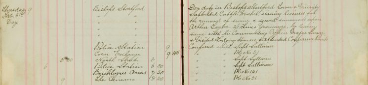 served summons upon Arthur Taylor 2/1 Lincs. Yeomanry by leaving same with his commanding Officer Major Swan