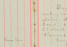 Attended Occasional Court Conveyed Thomas Skidmore (sergt) 3rd South Staff Regt to Brixton Prison on Remand