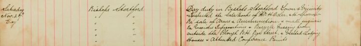 Inspected Sale books Of Mr H O Lee and H Sparrow Re Arms and Ammunitions made enquiries re bicycle missing from outside the Plough BH  Rye Street