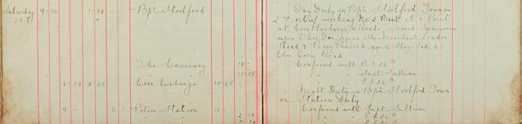Served summons upon Thomas Doe, London Road and Percy Peacock Shop Lad 41 Elm Grove Road