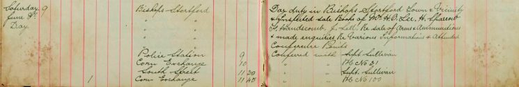 Inspected the sale books of Mr H O Lee, H Sparrow and F Handscombe J Sell re Sale of Arms and Ammunition