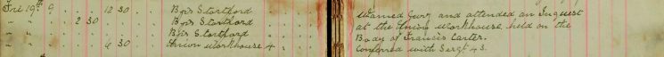Attended an Inquest at the Union Workhouse held on the body of Francis Carter
