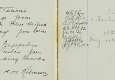 A Zeppelin sighted 10 miles from Wells, Norfolk