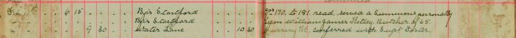 Served a summons personally on William James Ketley Butchers of 65 Nursery Road