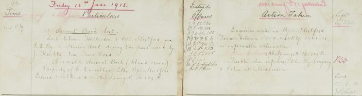 Account book lost