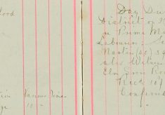 Served summons upon Minnie Martin 39 Basbow Lane,  also Witness Summons upon Fredk Emerson 29 Elm Green Road