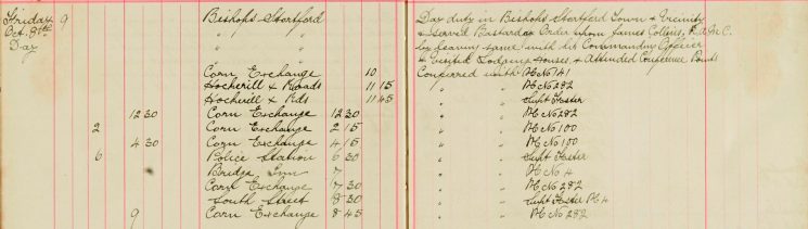 Served Bastardy Order upon James Collins RAMC by Leaving same with his commanding officer