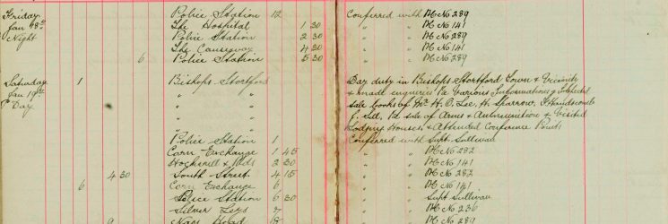 Inspected the sale books of Mr H O Lee, H Sparrow and F Handscombe J Sell re Sale of Arms and Ammunition