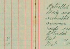 Made enquiries re Pte W Bayford submitted report to Supt. Foster, served summons upon Thomas Snow of Furneaux Pelham, made search and enquiries for Ernest Johnson