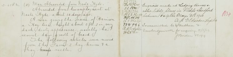 Men absconded from  Naste Hyde, (Continued on 067)
