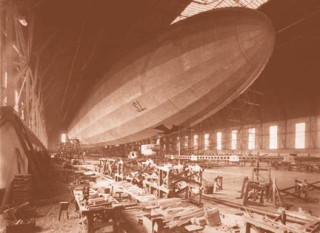 Schutte Lanz airship under construction