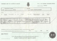 Death_Cert Pangbourne's death certificate