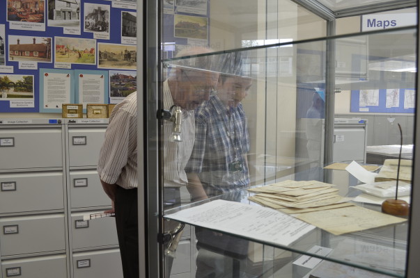 A display of repaired documents