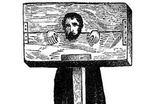 pillory Hertford's cage, stocks and whipping post