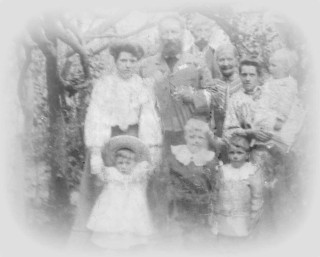 Bertie (bottom right) with his family