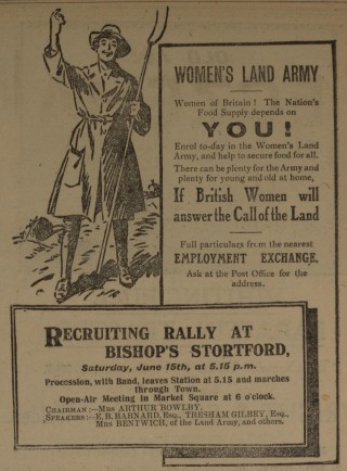 Working on the Land | Herts & Essex Observer, Jun 1918